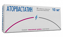 Купить аторвастатин, таблетки, покрытые пленочной оболочкой 10мг, 90 шт в Арзамасе