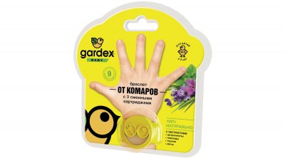 Купить gardex (гардекс) baby браслет от комаров с двух лет 1 шт (сменный картридж 3 шт) в Арзамасе