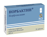 Купить норбактин, таблетки, покрытые пленочной оболочкой 400мг, 20 шт в Арзамасе