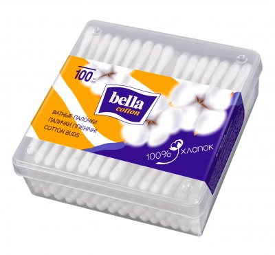 Купить bella cotton (белла) ватные палочки в квадратной упаковке 100 шт в Арзамасе