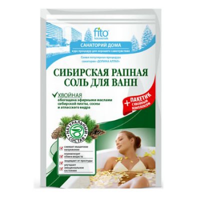 Купить фитокосметик санаторий дома соль для ванн сибирская рапная хвойная, 530г в Арзамасе