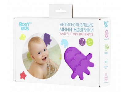 Купить roxy-kids (рокси-кидс) мини-коврики детские для ванной противоскользящие, 12 шт в Арзамасе