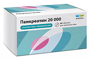Купить панкреатин 20000, таблетки кишечнорастворимые, покрытые пленочной оболочкой 20000ед, 60 шт в Арзамасе