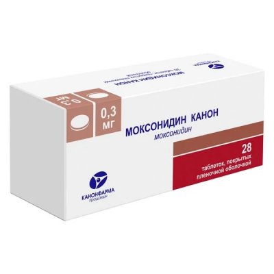 Купить моксонидин-канон, таблетки, покрытые пленочной оболочкой 0,3мг, 28 шт в Арзамасе