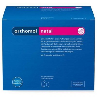 Купить orthomol natal (ортомол натал), двойное саше (капсулы+порошок) 30 шт бад в Арзамасе