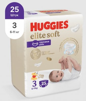 Купить huggies (хаггис) трусики elitesoft 3, 6-11кг 25 шт в Арзамасе