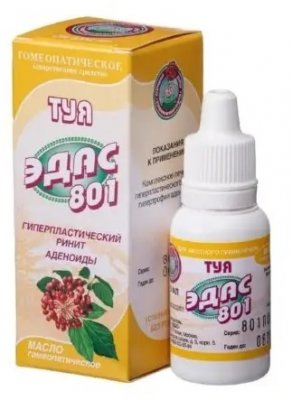Купить эдас-801 туя масло для местного применения гомеопатическое, 15мл в Арзамасе