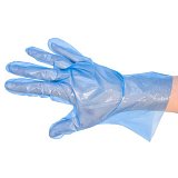 Перчатки Албенс хозяйственно-бытовые для косметических процедур голубые универсальные одноразовые, 100 шт