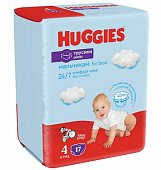 Купить huggies (хаггис) подгузники-трусики для мальчиков 4 9-14кг 17шт в Арзамасе