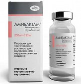 Купить амибактам, порошок для приготовления раствора для внутривенного и внутримышечного введения 	1000 мг+500 мг, флакон  в Арзамасе