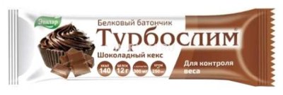 Купить турбослим, батончик белковый для контроля веса шоколадный кекс, 50г 4 шт бад в Арзамасе