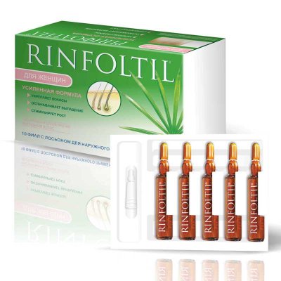 Купить rinfoltil (ринфолтил) усиленная формула от выпадения волос для женщин ампулы, 10 шт в Арзамасе
