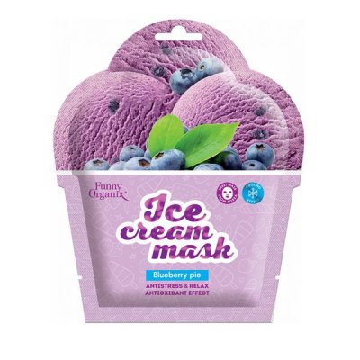 Купить funny organix (фанни органик) маска тканевая-мороженое охлаждающая прохладный релакс blueberry pie в Арзамасе
