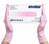 Купить перчатки archdale nitrimax смотровые нитриловые нестерильные неопудренные текстурные размер хs, 50 пар (100шт) розовые в Арзамасе