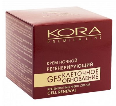 Купить kora (кора) премиум крем для лица и шеи ночной регенерирующий 50мл в Арзамасе