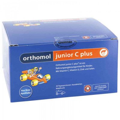 Купить orthomol junior c plus (ортомол джуниор с плюс), таблетки жевательные, 30 шт со вкусом лесные ягоды бад в Арзамасе