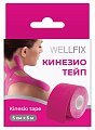 Купить бинт кинезио тейп веллфикс (wellfix) 5х5см розовый в Арзамасе