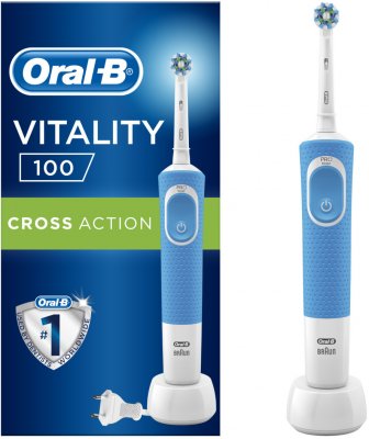 Купить oral-b (орал-би) электрическая зубная щетка oral-b vitality d1004131 crossaction blue в Арзамасе