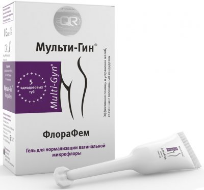 Купить мульти-гин флорафем, гель для нормализации вагинальной микрофлоры 5мл, 5 шт в Арзамасе