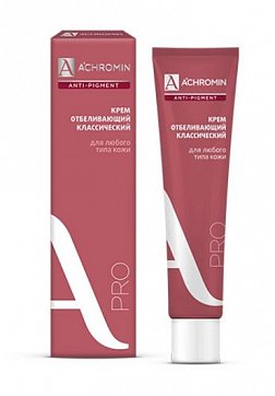 Achromin Anti-Pigment (Ахромин) крем для лица отбеливающий классический с уф-фильтрами для любого типа кожи 45 мл Achromin Anti-Pigment (Ахромин) крем для лица отбеливающий классический с уф-фильтрами для любого типа кожи 45 мл