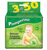 Купить pamperino (памперино) салфетки влажные детские, 50шт 3 упаковки в Арзамасе