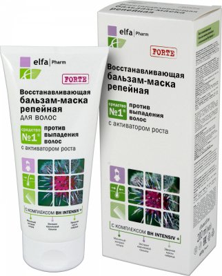 Купить elfa pharm (эльфа фарм) бальзам-маска репейная восставливающая против выпадения волос, 200мл в Арзамасе