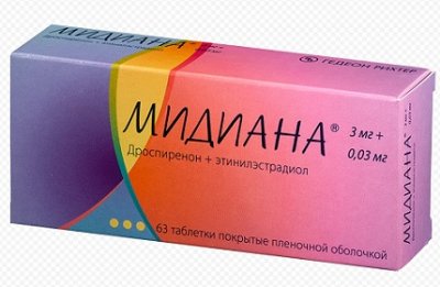 Купить мидиана, таблетки, покрытые пленочной оболочкой 3мг+0,03мг, 63 шт в Арзамасе