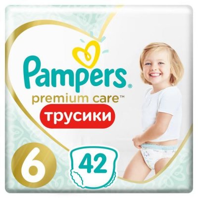 Купить pampers premium care (памперс) подгузники-трусы 6 эксра лэдж 15+ кг, 42шт в Арзамасе
