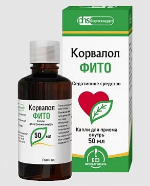 Корвалол Фито, капли для приема внутрь, флакон 50мл Корвалол Фито, капли для приема внутрь, флакон 50мл