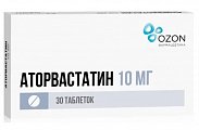 Купить аторвастатин, таблетки, покрытые пленочной оболочкой 10мг, 30 шт в Арзамасе