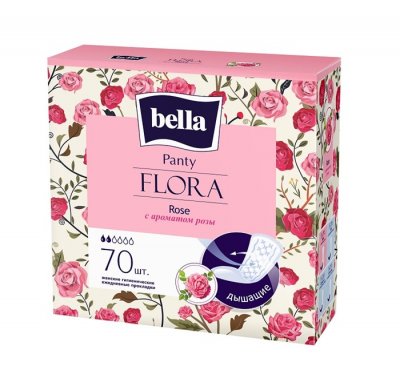 Купить bella (белла) прокладки panty flora с ароматом розы 70 шт в Арзамасе