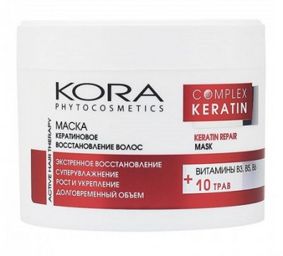 Купить kora (кора) маска кератиновое восстановление волос 300мл в Арзамасе