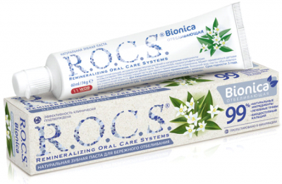 Купить рокс (r.o.c.s) зубная паста бионика отбеливающая, 74мл в Арзамасе