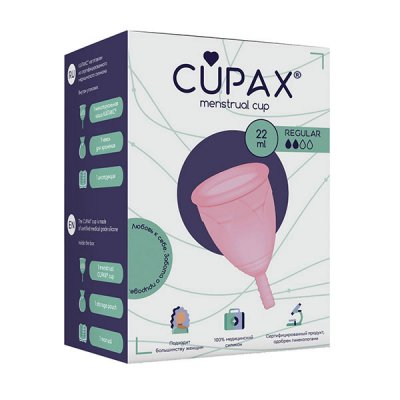 Купить капакс (cupax) чаша менструальная силиконовая regular 22мл, 1 шт розовая в Арзамасе