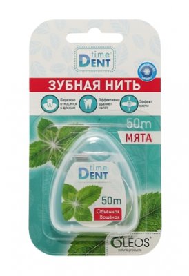 Купить таймдент (timedent) зубная нить объемная мята 50м в Арзамасе