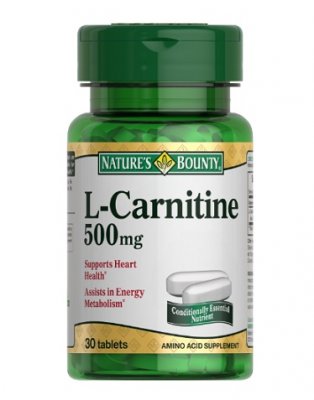 Купить nature's bounty (нэйчес баунти) l-карнитин 500мг, таблетки 30 шт бад в Арзамасе