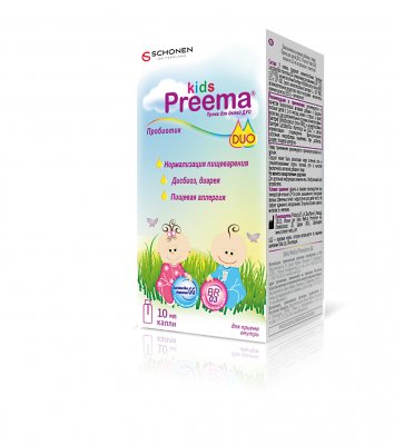Купить preema (према) для детей дуо капли, флакон с пипеткой 10мл бад в Арзамасе