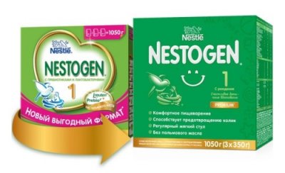 Купить nestle nestogen 1 (нестожен) сухая молочная смесь с рождения, 1050г (3 х350г) в Арзамасе