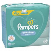 Купить pampers baby fresh clean (памперс) салфетки влажные, 52шт (в комплекте 4 упаковки) в Арзамасе