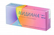 Купить мидиана, таблетки, покрытые пленочной оболочкой 3мг+0,03мг, 63 шт в Арзамасе