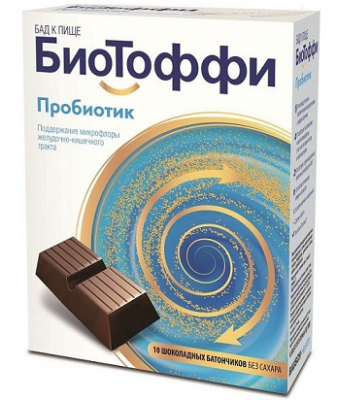 Купить биотоффи пробиотик, шоколадный батончик 5г, 10 шт бад в Арзамасе