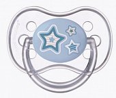Купить canpol (канпол) пустышка круглая силиконовая 0-6 месяцев newborn baby голубая 1 шт в Арзамасе