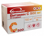 Купить витамин с 500мг югмедфарм, капсулы массой 700мг 60шт бад в Арзамасе