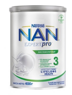Купить nan 3 (нан) кисломолочный смесь сухая для детей с12 месяцев, 400г в Арзамасе