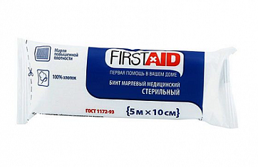 Бинт стерильный Ферстэйд 5м х 10см Бинт стерильный Ферстэйд 5м х 10см