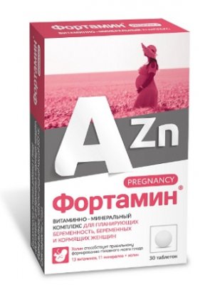 Купить фортамин для беременных и кормящих женщин, таблетки массой 885мг, 30шт бад в Арзамасе