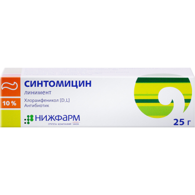 Купить синтомицин, линимент 10% 25г (8-15) (нижфарм оао, россия) в Арзамасе