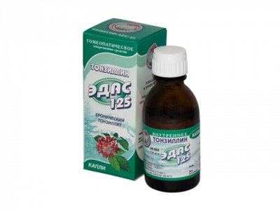 Купить эдас-125 тонзилин (тонзилит), капли для приема внутрь гомеопатические, 25мл в Арзамасе