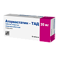 Купить аторвастатин-тад, таблетки покрытые пленочной оболочкой 20мг, 30 шт в Арзамасе