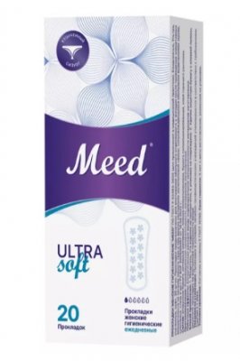 Купить meed ultra soft (мид) прокладки ежедневные ультратонкие усеченные, 20 шт в Арзамасе